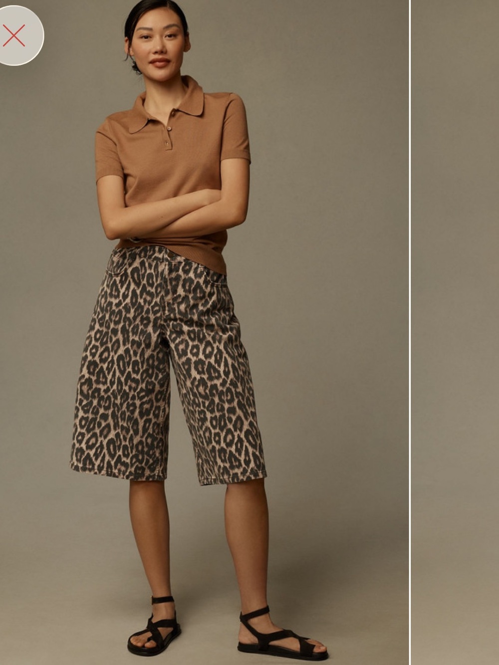Pilcro Anthropologie Leopard Bermuda Shorts